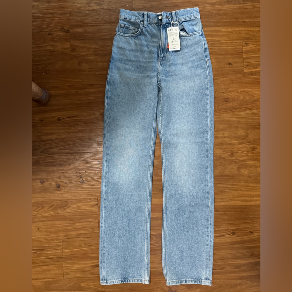 Mango Denim High Waist Straight Jean